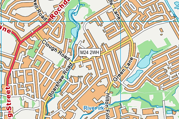 M24 2WH map - OS VectorMap District (Ordnance Survey)