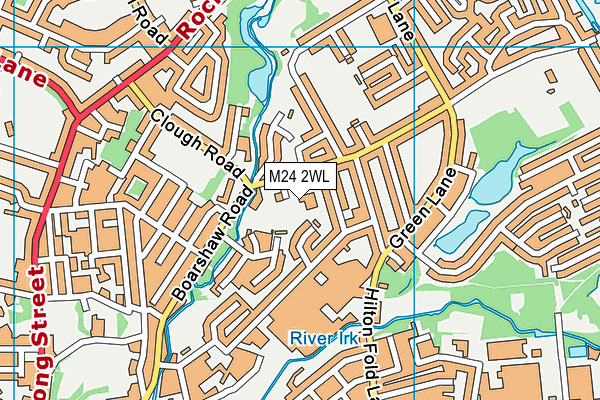 M24 2WL map - OS VectorMap District (Ordnance Survey)