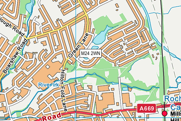 M24 2WN map - OS VectorMap District (Ordnance Survey)