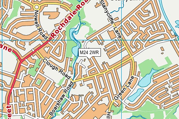 M24 2WR map - OS VectorMap District (Ordnance Survey)
