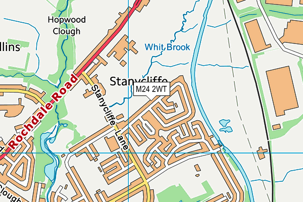 M24 2WT map - OS VectorMap District (Ordnance Survey)