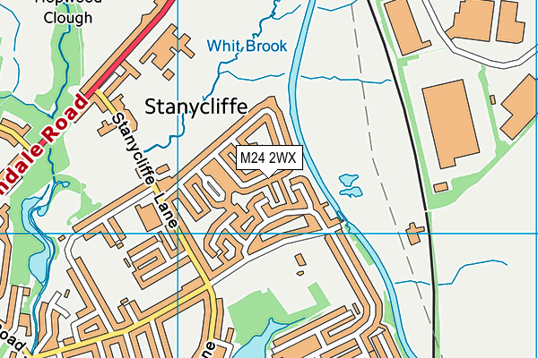 M24 2WX map - OS VectorMap District (Ordnance Survey)