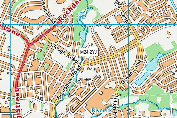 M24 2YJ map - OS VectorMap District (Ordnance Survey)