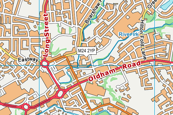 M24 2YP map - OS VectorMap District (Ordnance Survey)