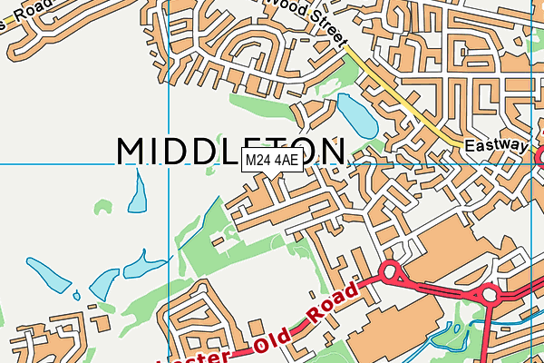 M24 4AE map - OS VectorMap District (Ordnance Survey)
