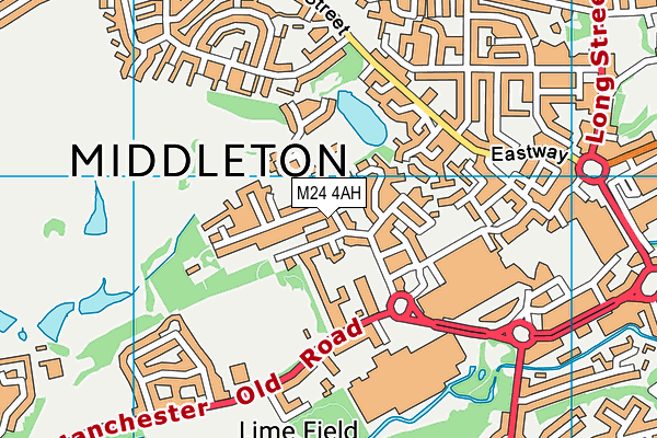 M24 4AH map - OS VectorMap District (Ordnance Survey)