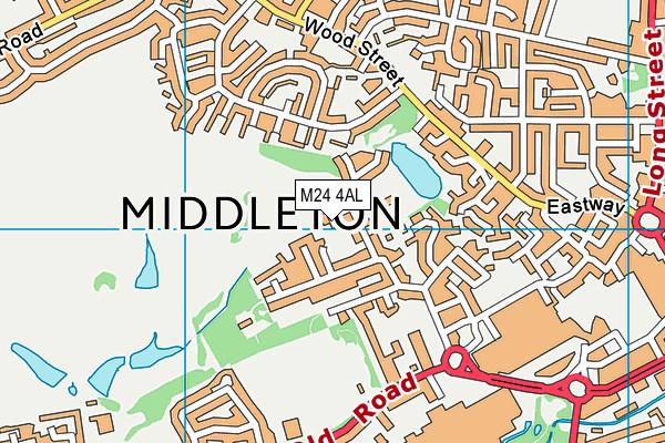 M24 4AL map - OS VectorMap District (Ordnance Survey)