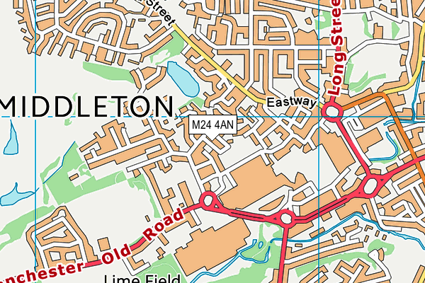 M24 4AN map - OS VectorMap District (Ordnance Survey)