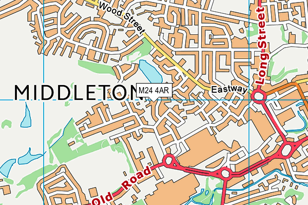 M24 4AR map - OS VectorMap District (Ordnance Survey)