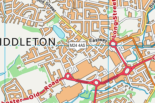 M24 4AS map - OS VectorMap District (Ordnance Survey)