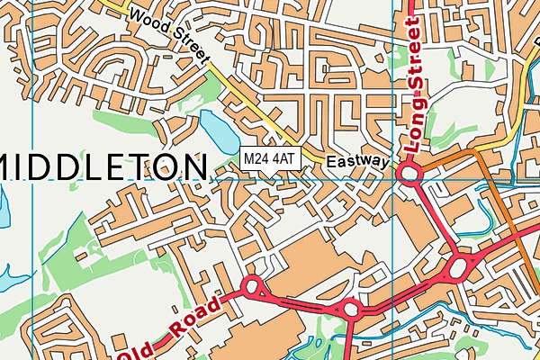 M24 4AT map - OS VectorMap District (Ordnance Survey)