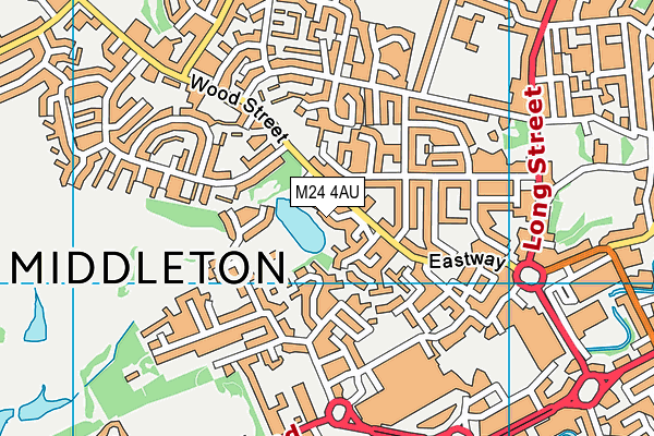 M24 4AU map - OS VectorMap District (Ordnance Survey)