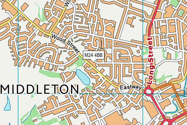 M24 4BB map - OS VectorMap District (Ordnance Survey)