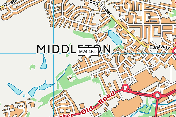 M24 4BD map - OS VectorMap District (Ordnance Survey)