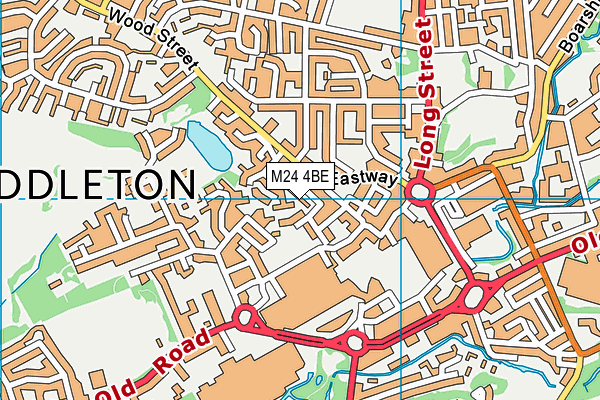 M24 4BE map - OS VectorMap District (Ordnance Survey)