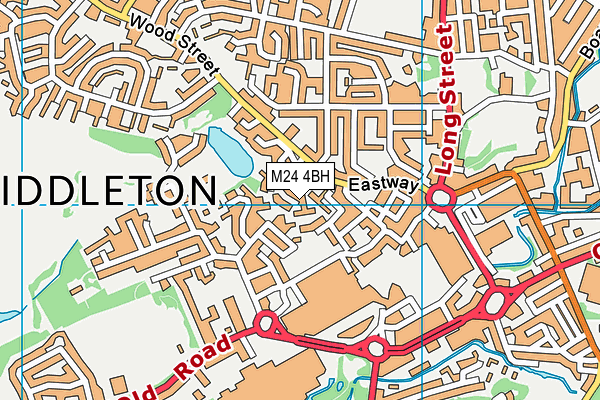 M24 4BH map - OS VectorMap District (Ordnance Survey)