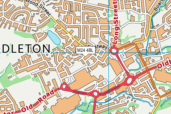 M24 4BL map - OS VectorMap District (Ordnance Survey)