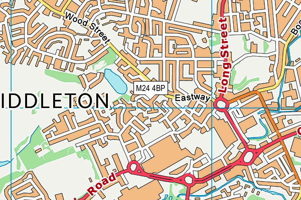 M24 4BP map - OS VectorMap District (Ordnance Survey)