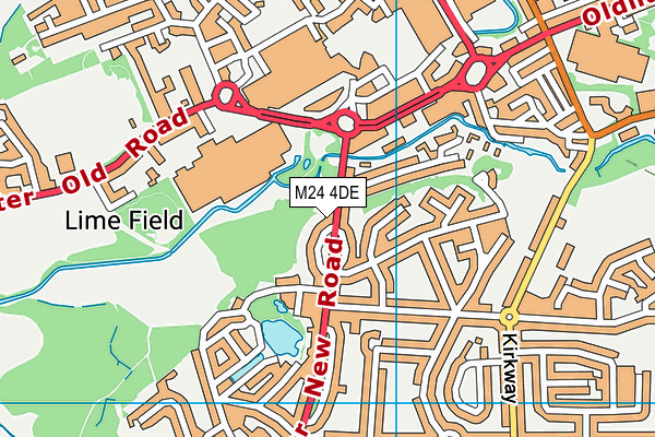 M24 4DE map - OS VectorMap District (Ordnance Survey)