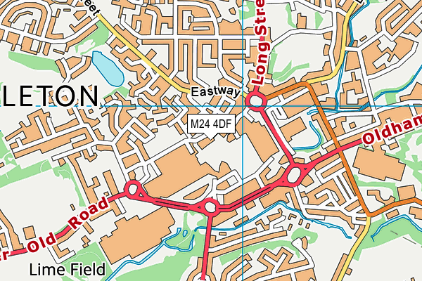 M24 4DF map - OS VectorMap District (Ordnance Survey)