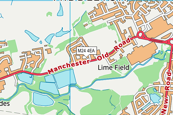 M24 4EA map - OS VectorMap District (Ordnance Survey)