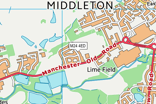 M24 4ED map - OS VectorMap District (Ordnance Survey)