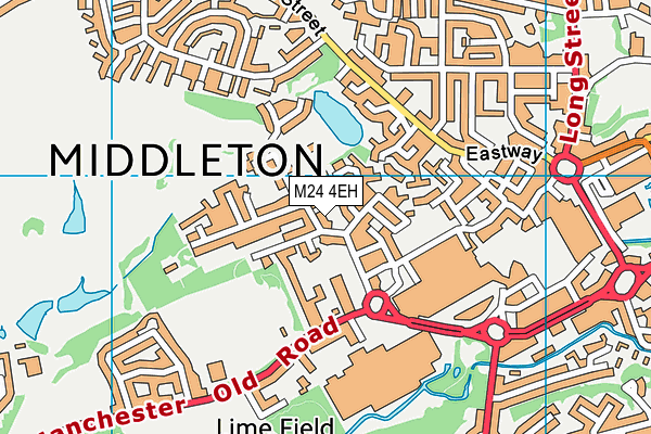 M24 4EH map - OS VectorMap District (Ordnance Survey)