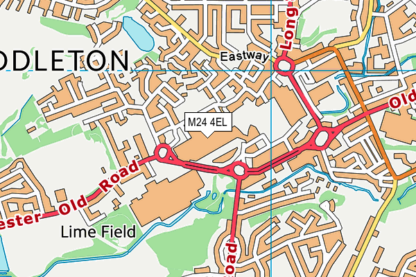 M24 4EL map - OS VectorMap District (Ordnance Survey)