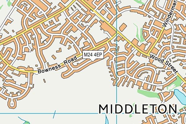 M24 4EP map - OS VectorMap District (Ordnance Survey)