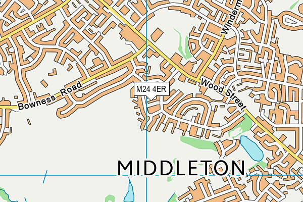 M24 4ER map - OS VectorMap District (Ordnance Survey)