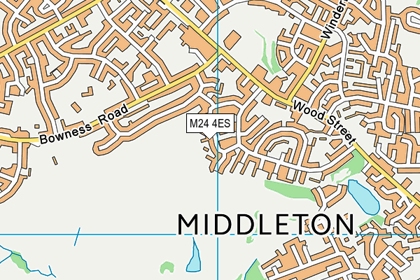 M24 4ES map - OS VectorMap District (Ordnance Survey)