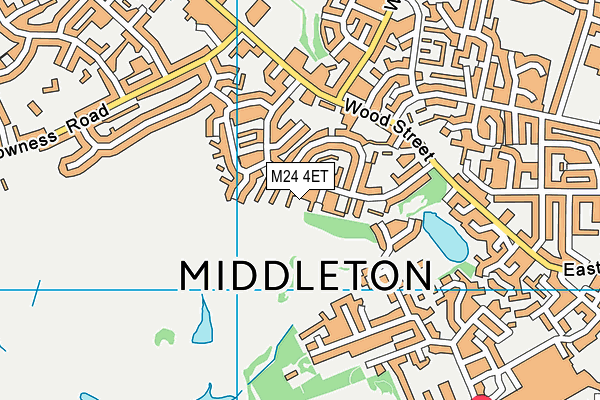 M24 4ET map - OS VectorMap District (Ordnance Survey)