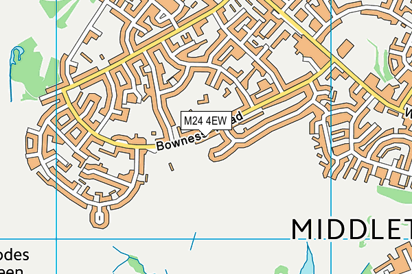 M24 4EW map - OS VectorMap District (Ordnance Survey)