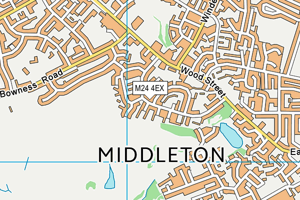 M24 4EX map - OS VectorMap District (Ordnance Survey)