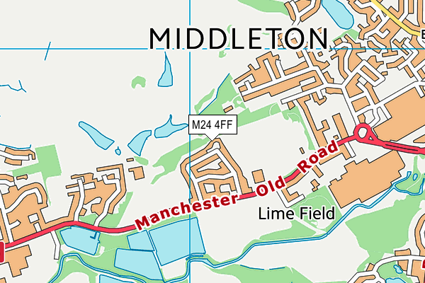 M24 4FF map - OS VectorMap District (Ordnance Survey)