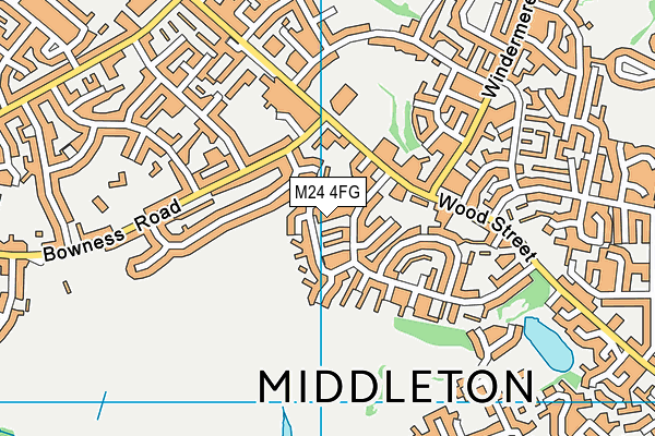 M24 4FG map - OS VectorMap District (Ordnance Survey)