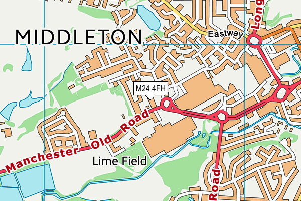 M24 4FH map - OS VectorMap District (Ordnance Survey)