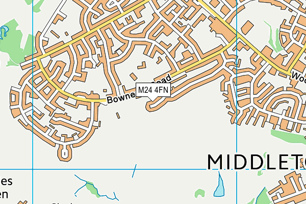 M24 4FN map - OS VectorMap District (Ordnance Survey)
