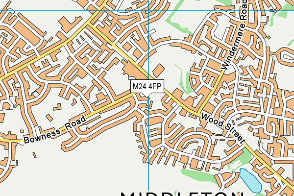 M24 4FP map - OS VectorMap District (Ordnance Survey)