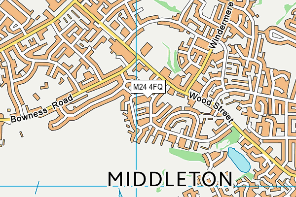 M24 4FQ map - OS VectorMap District (Ordnance Survey)