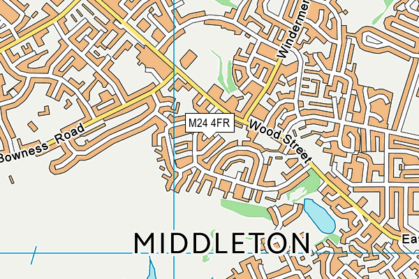 M24 4FR map - OS VectorMap District (Ordnance Survey)
