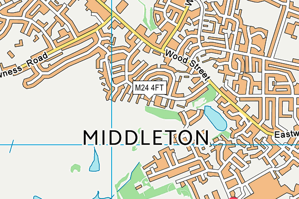 M24 4FT map - OS VectorMap District (Ordnance Survey)