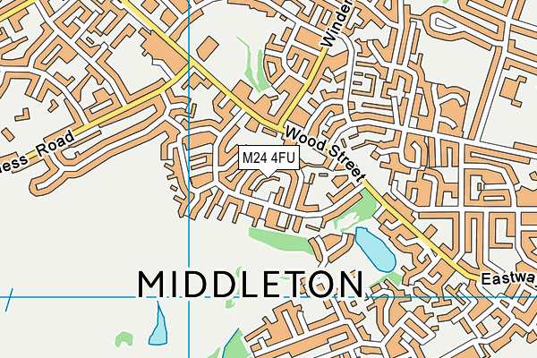 M24 4FU map - OS VectorMap District (Ordnance Survey)