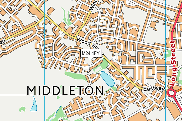 M24 4FY map - OS VectorMap District (Ordnance Survey)