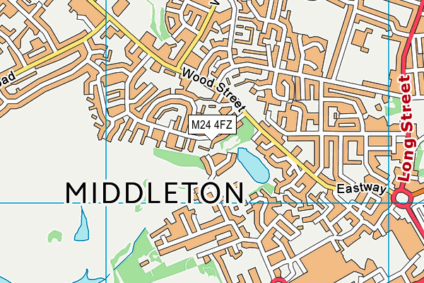 M24 4FZ map - OS VectorMap District (Ordnance Survey)