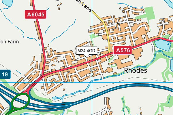 M24 4GD map - OS VectorMap District (Ordnance Survey)