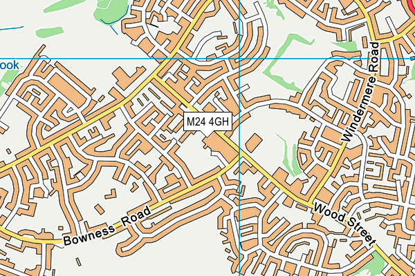 M24 4GH map - OS VectorMap District (Ordnance Survey)