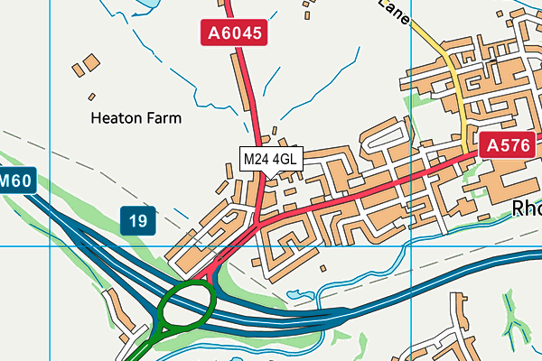 M24 4GL map - OS VectorMap District (Ordnance Survey)