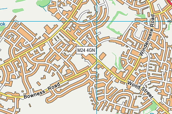 M24 4GN map - OS VectorMap District (Ordnance Survey)