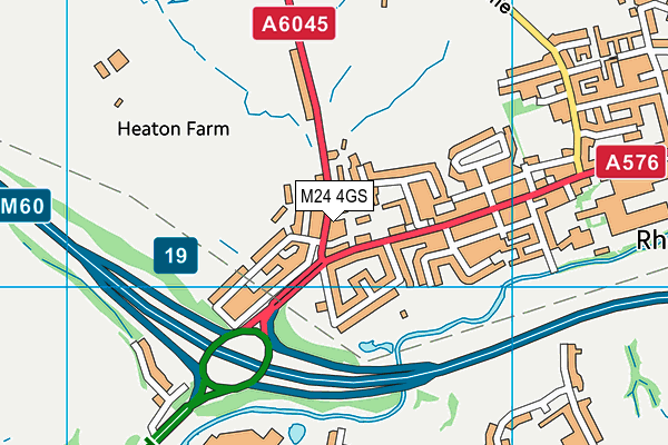 M24 4GS map - OS VectorMap District (Ordnance Survey)